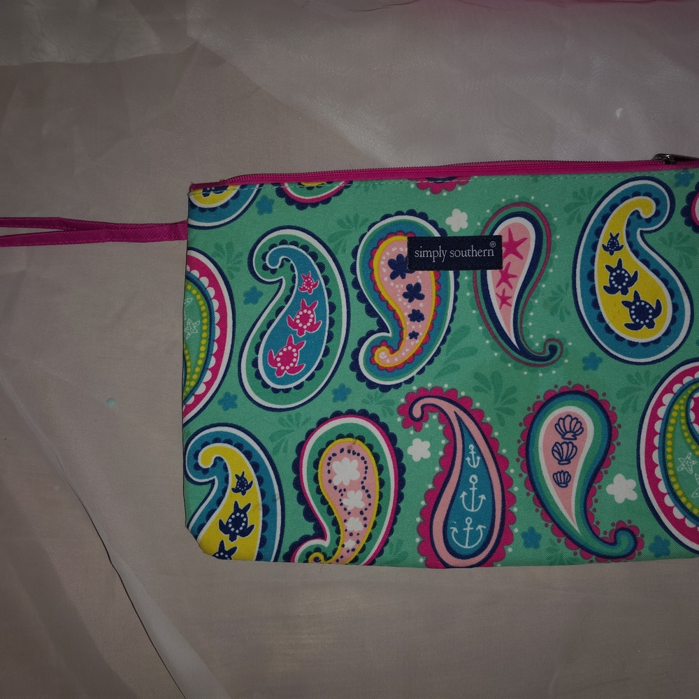 Simply Southern Paisley Zipper Pouch/Wristlet